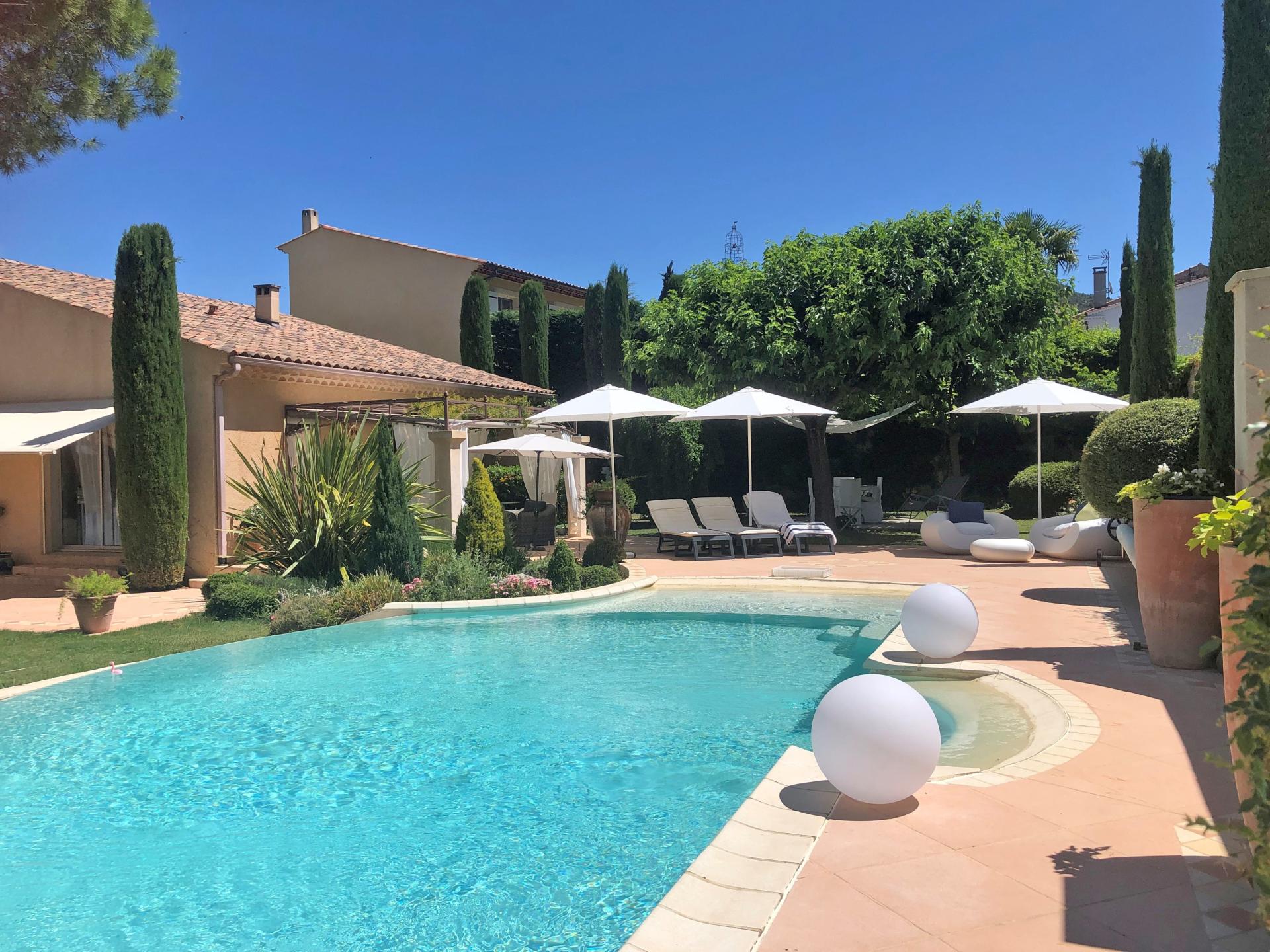 Villa met mooie tuin, privézwembad en terrassen